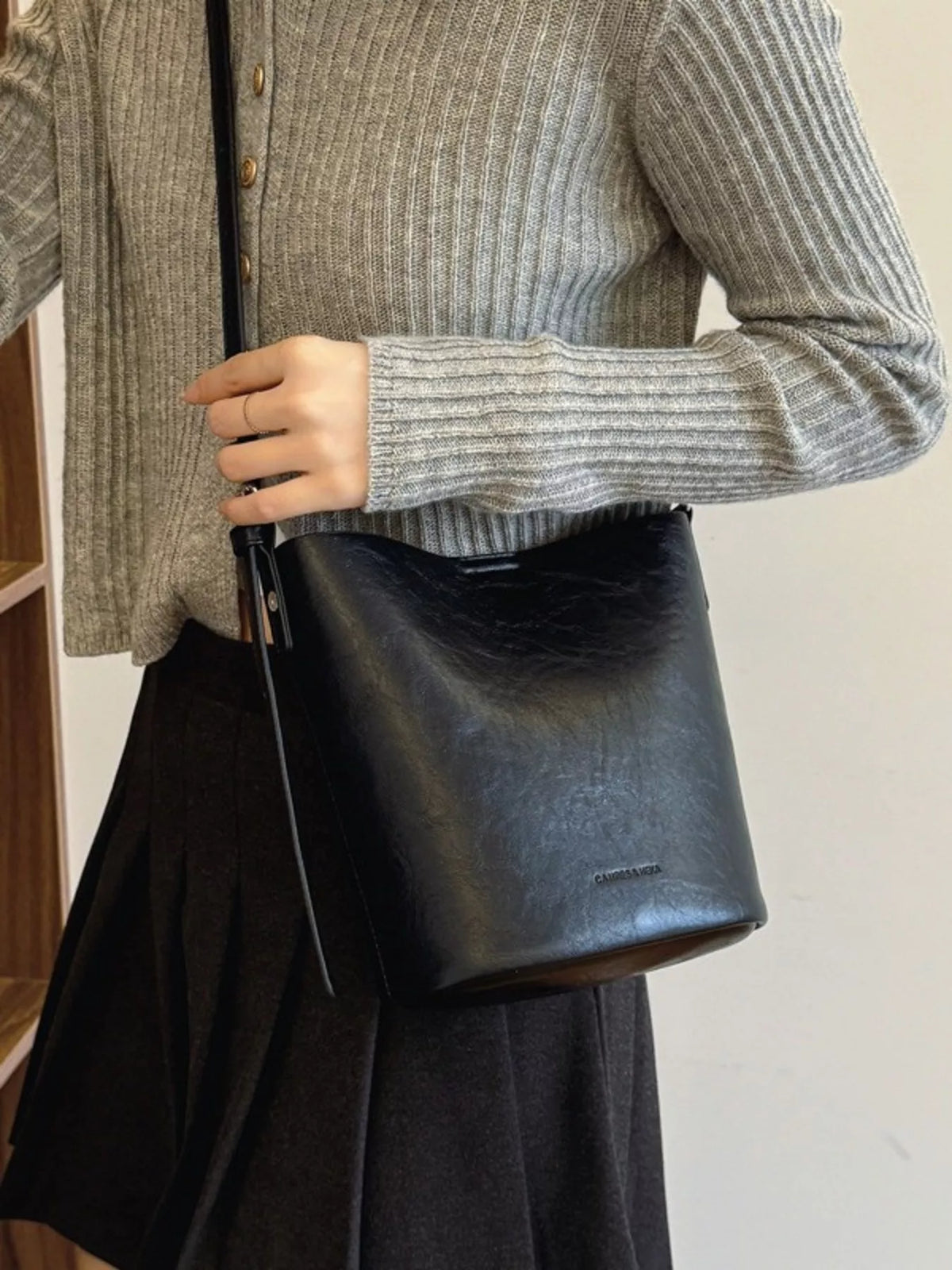 Women's Vintage Bucket Crossbody Bag