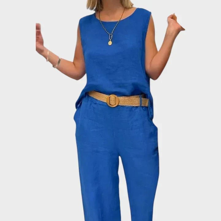 Women's Two-Piece Boho Set - Dark Blue