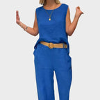 Women's Two-Piece Boho Set - Dark Blue