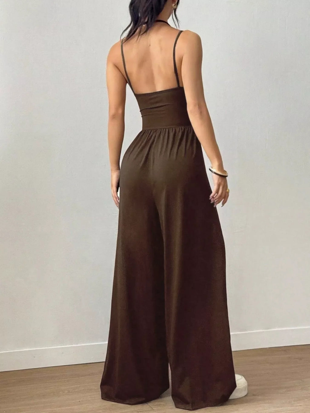 Women's Spaghetti Strap Wide-Leg Jumpsuit