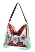 Women's Geometric Print Canvas Tote Bag - Cream