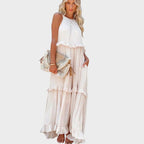 Women's Sleeveless Ruffle Trim Dress