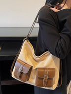 Women's Buckle Shoulder Bag with Pocket