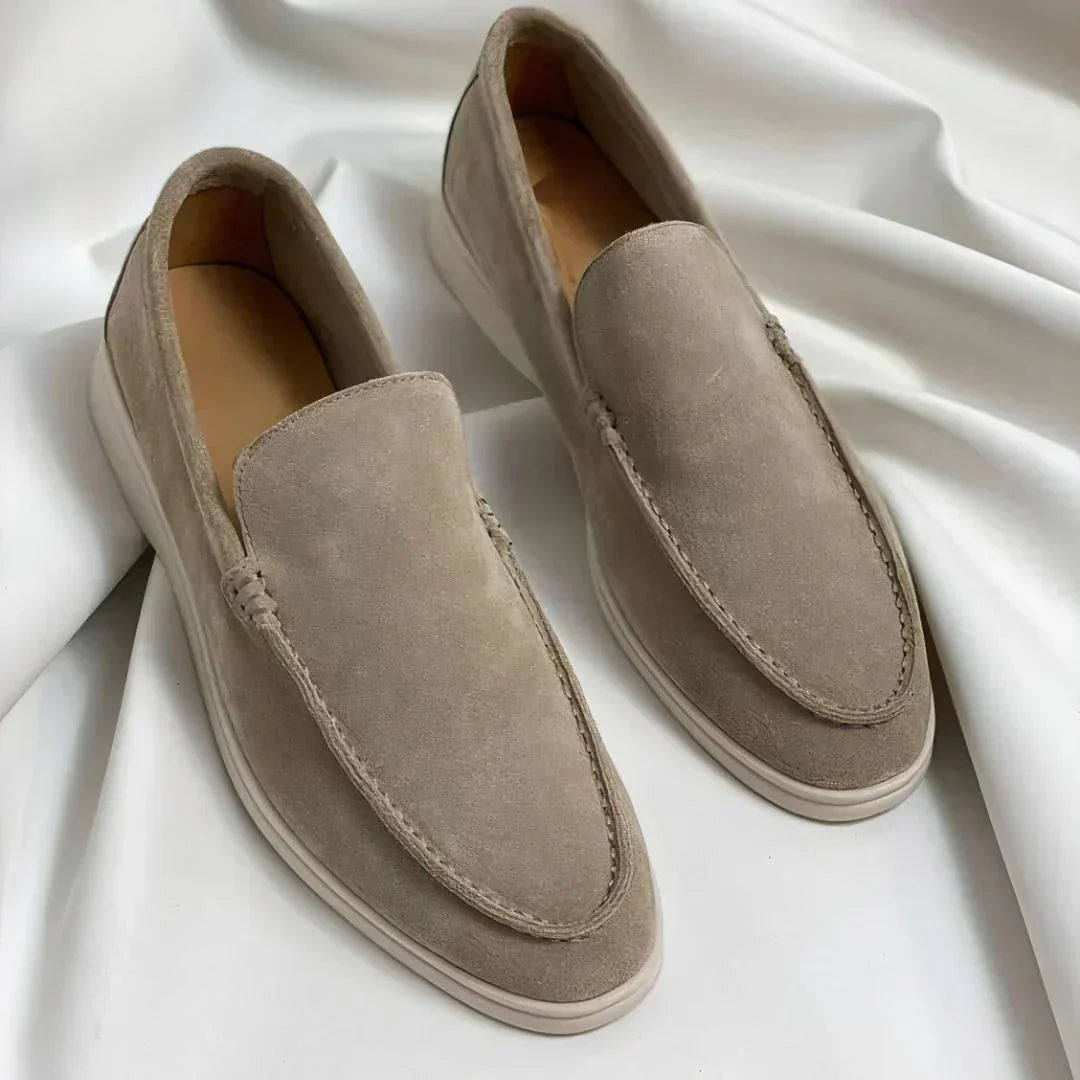Men's Suede Loafers - Khaki