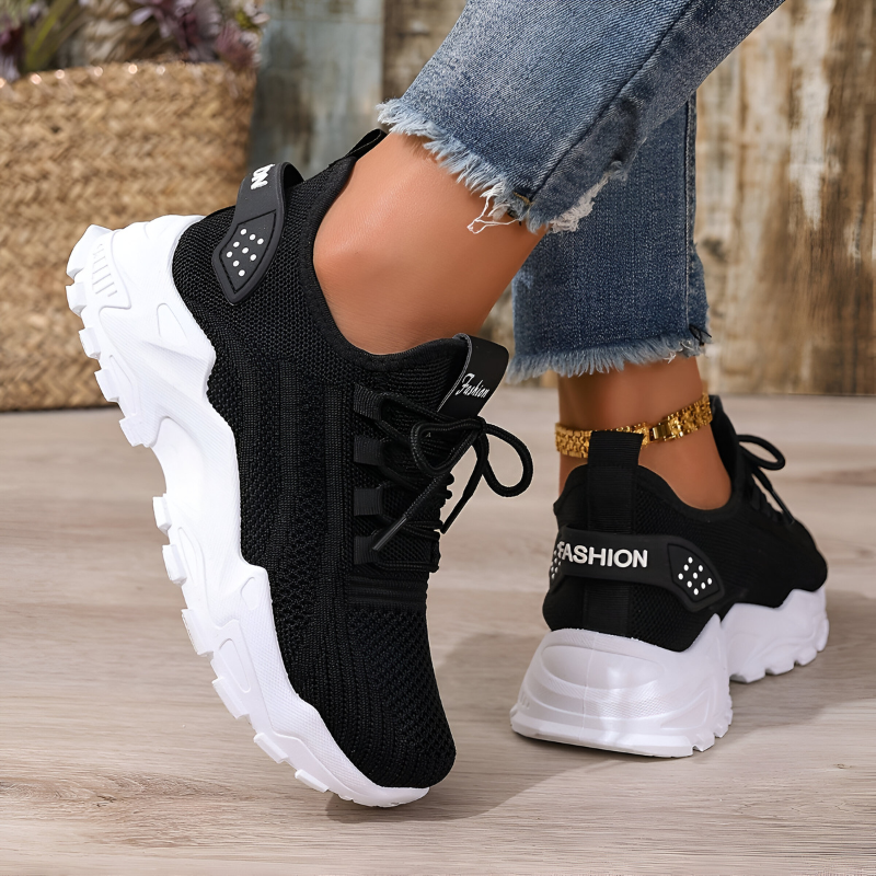 Women's Comfortable Orthopedic Athletic Sneakers - Black