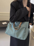Women's Lightweight Casual Nylon Tote Bag - Green