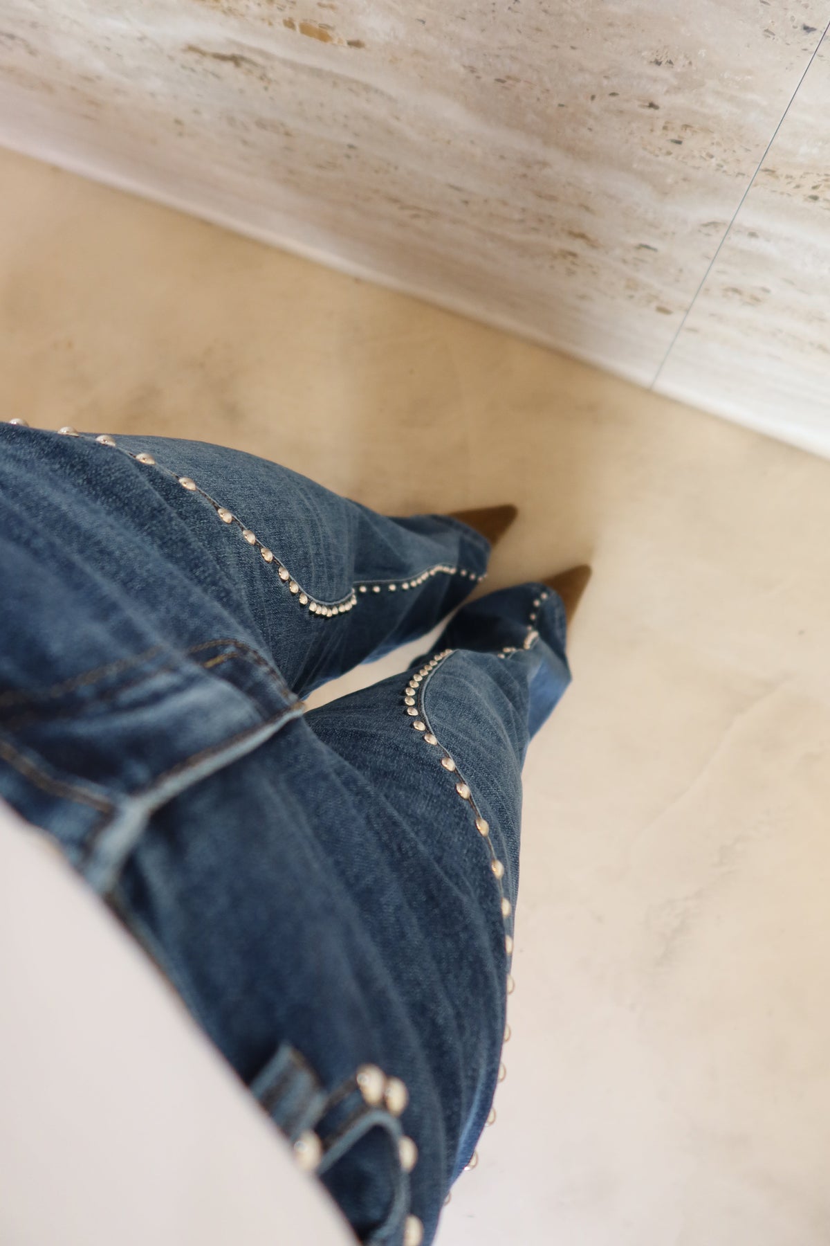 Women's Studded Flare Jeans