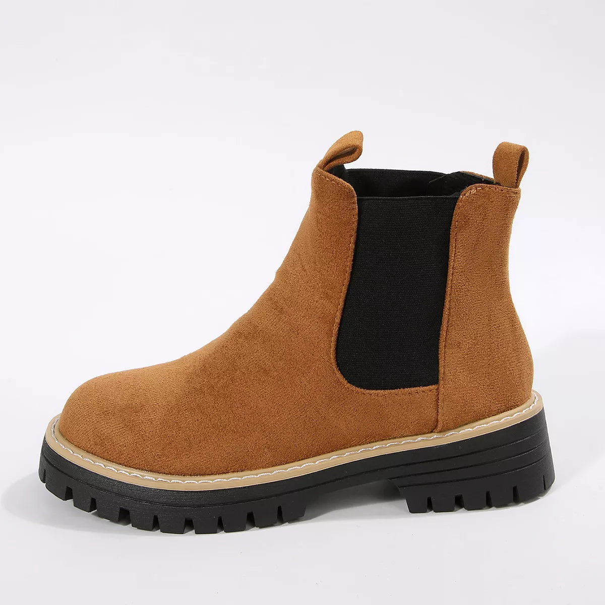 Women's Comfortable Block Heel Round Toe Ankle Boots for Fall and Winter