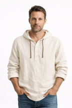 Men's Hooded Linen Shirt