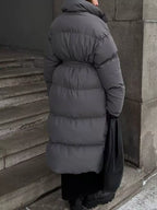 Women's Long Belted Puffer Coat