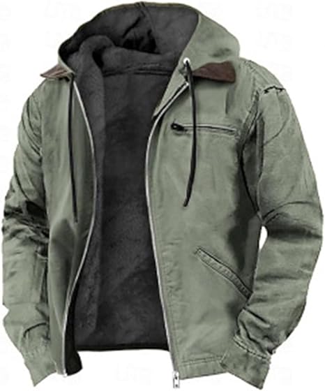 Men's Elegant Transitional Fall Winter Jacket - Mint Green