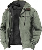 Men's Elegant Transitional Fall Winter Jacket - Mint Green