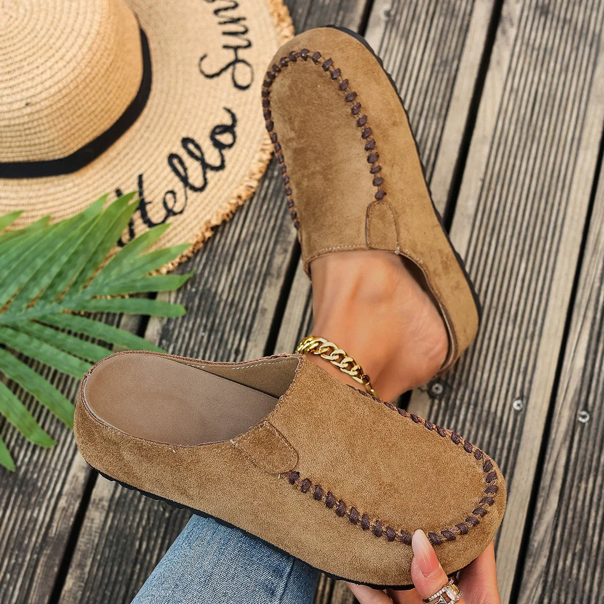 Women's Round Toe Slip-On Shoes