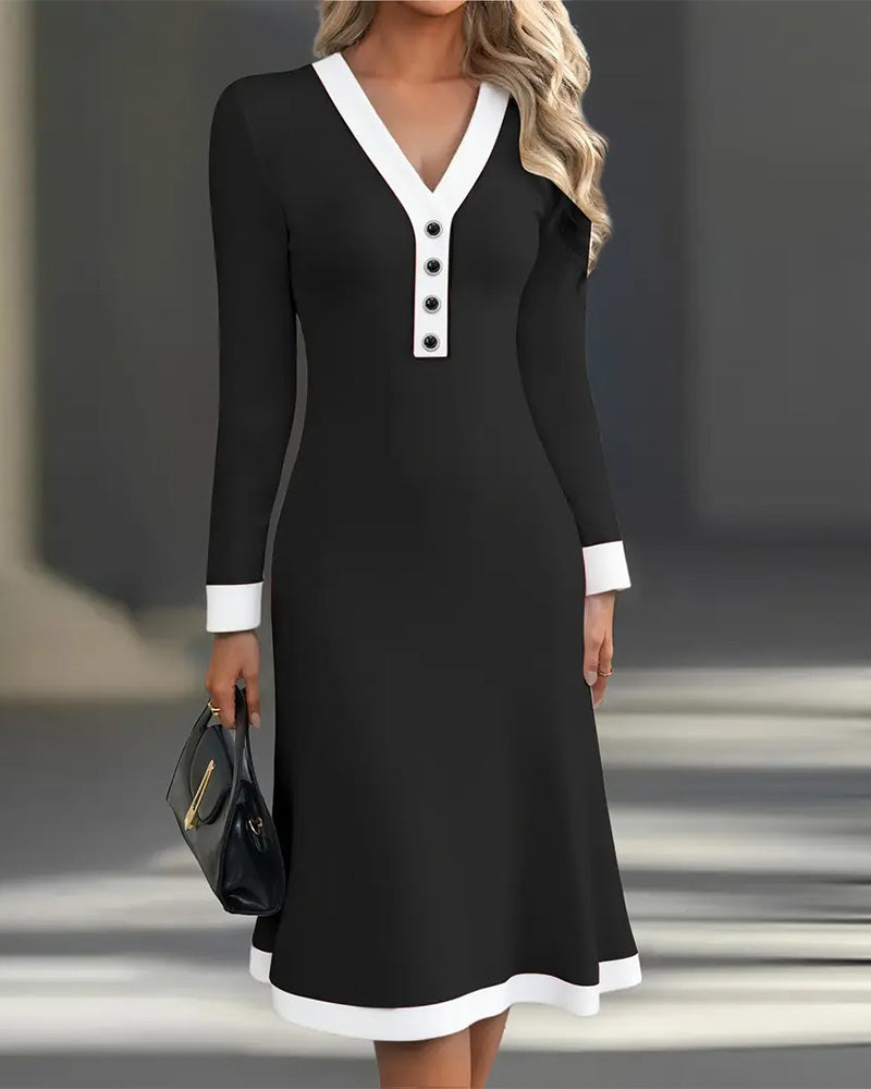 Women's Elegant Long Sleeve Dress