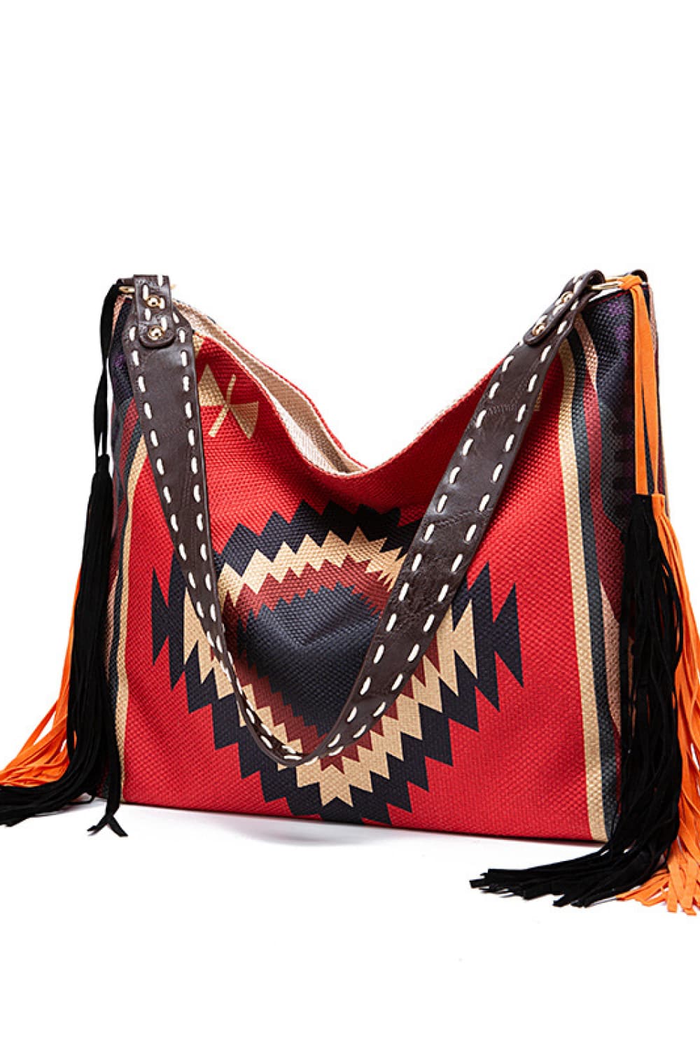 Women's Geometric Print Canvas Tote Bag