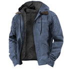 Men's Elegant Transitional Fall Winter Jacket - Blue