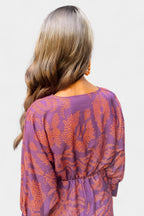 Women's V-Neck Knot-Front Maxi Dress