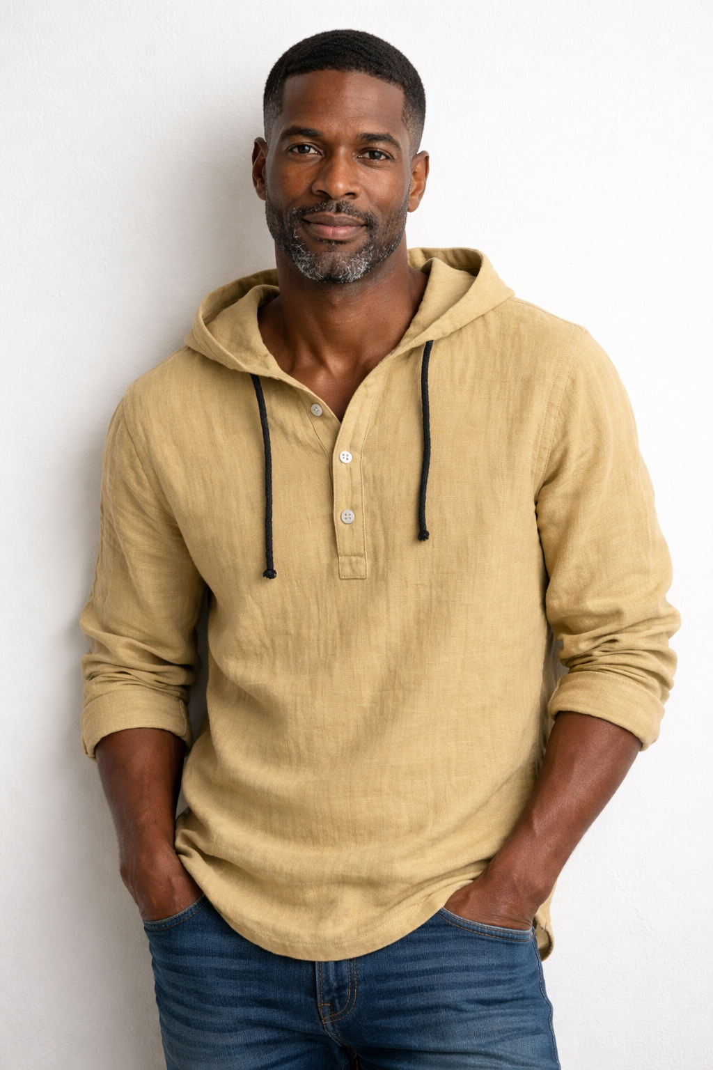 Men's Hooded Linen Shirt