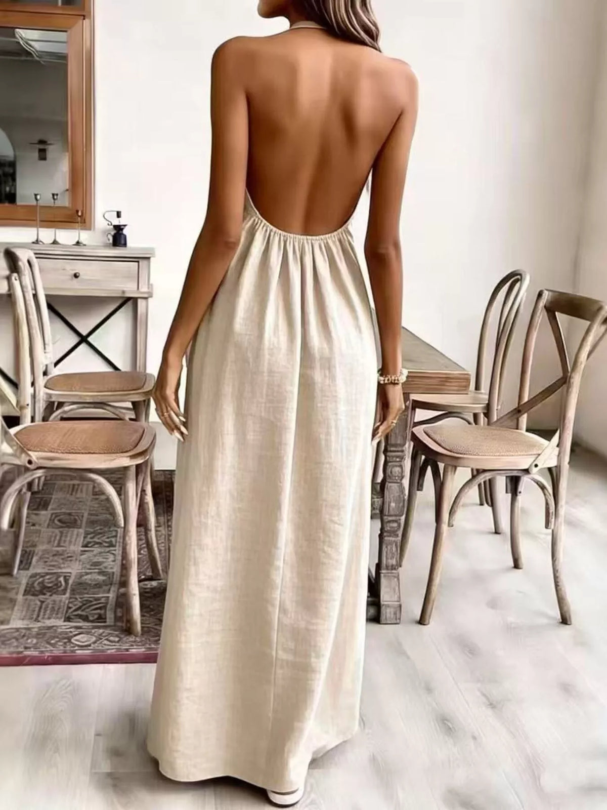 Women's Halter Neck Maxi Dress