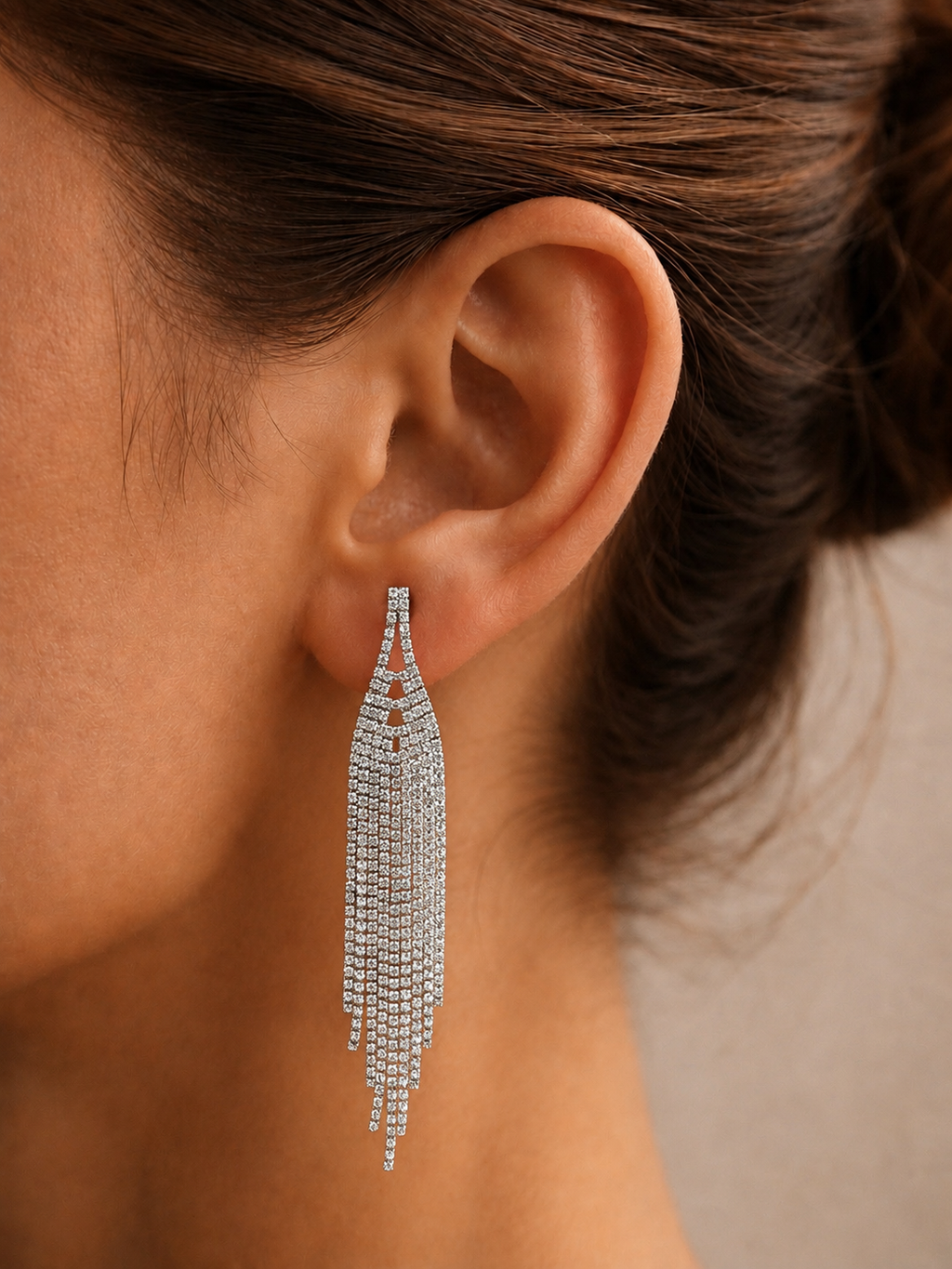 Women's Silver Cascade Drop Earrings