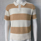 Men's Short Sleeve Knit Polo Casual Summer Style