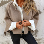 Women's Versatile Cropped Jacket - Khaki