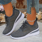 Women's Orthopedic Walking Sneakers Comfortable All-Day Wear - Gray
