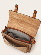 Women's Vintage Printed PU Leather Crossbody Bag