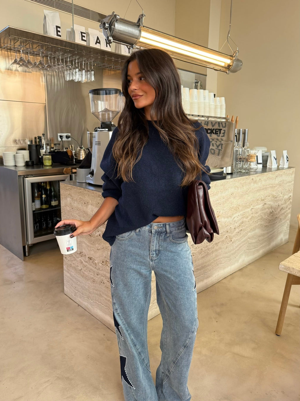 Women's Star Print Denim Jeans