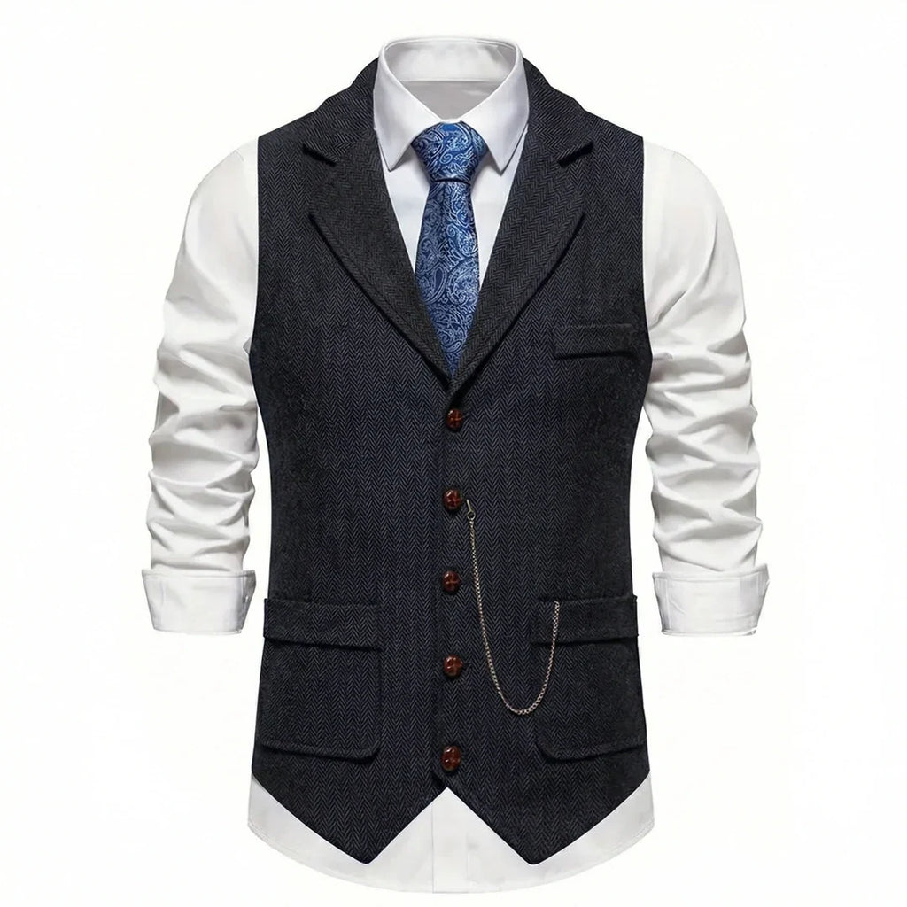 Men's Elegant Ultra-Comfortable Vest - Midnight Black