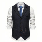 Men's Elegant Ultra-Comfortable Vest - Midnight Black