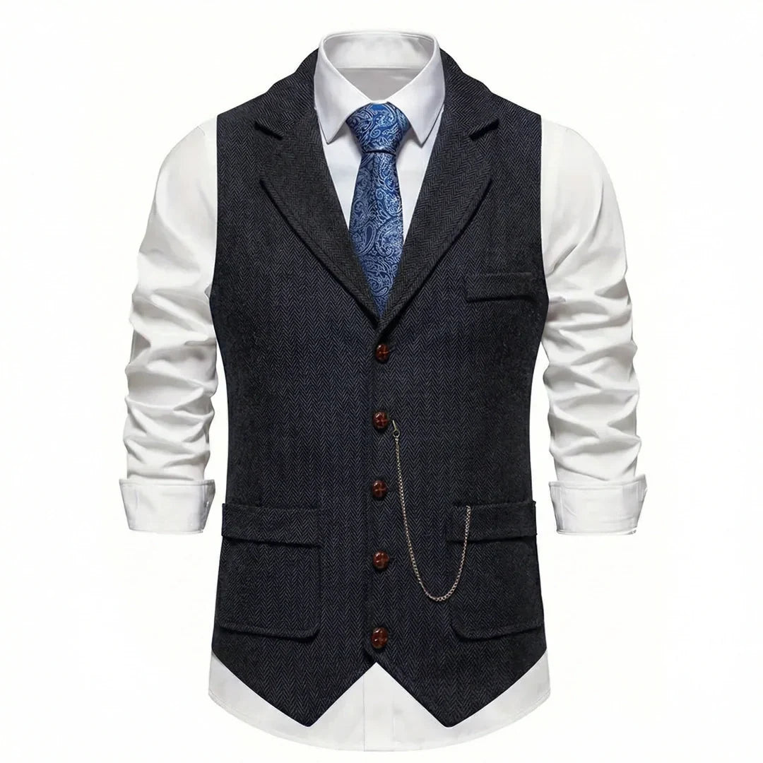 Men's Elegant Ultra-Comfortable Vest - Midnight Black
