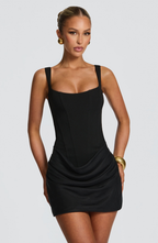 Women's Hourglass Mini Dress - Black