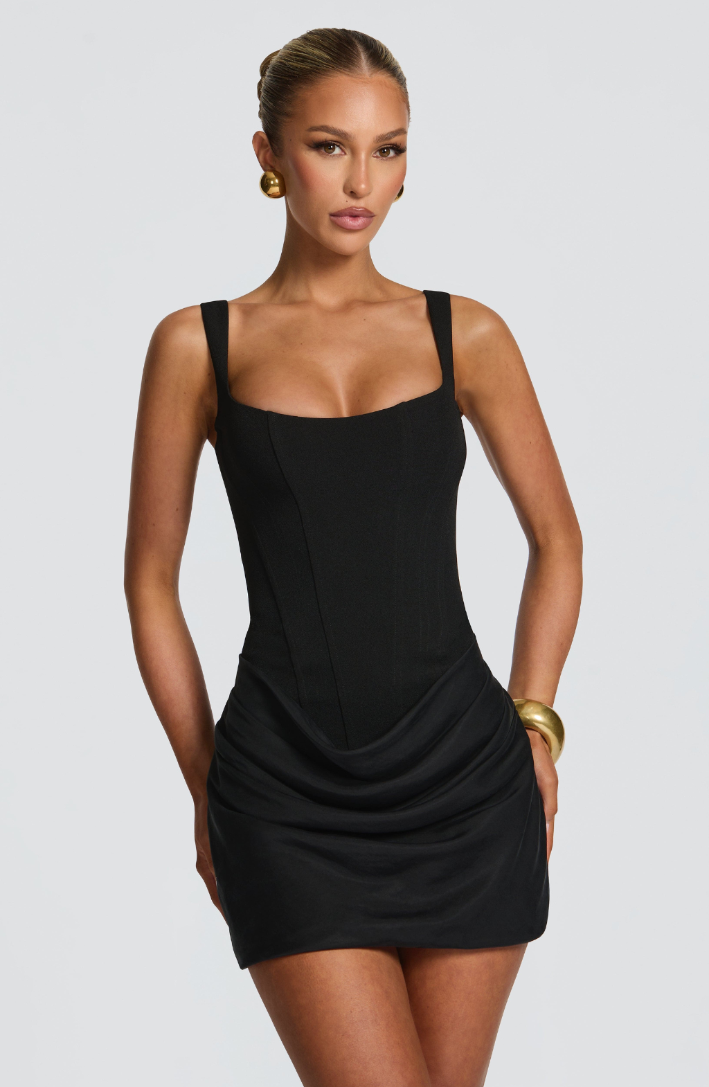 Women's Hourglass Mini Dress - Black