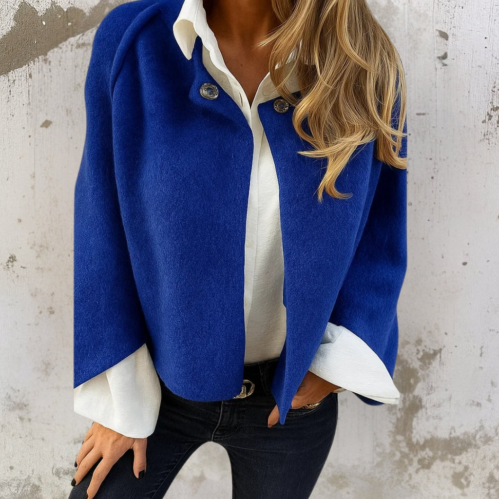 Women's Versatile Cropped Jacket - Blue