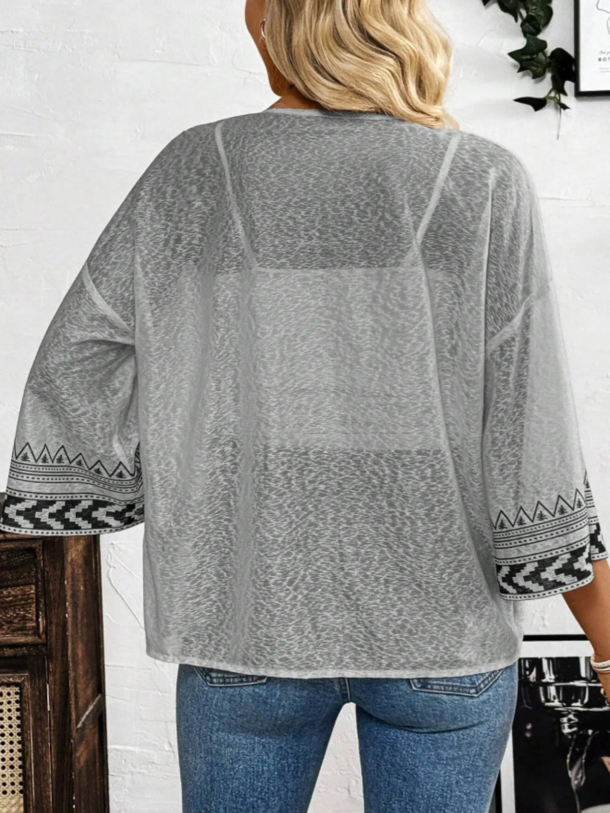 Women's Open Front Kimono Cardigan Lightweight Boho Summer Jacket