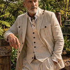 Men's Elegant Fall Winter Overcoat for Formal Occasions - Beige