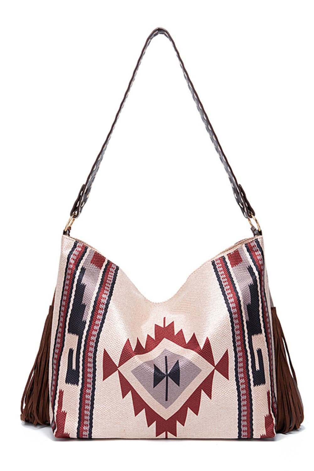Women's Geometric Print Canvas Tote Bag