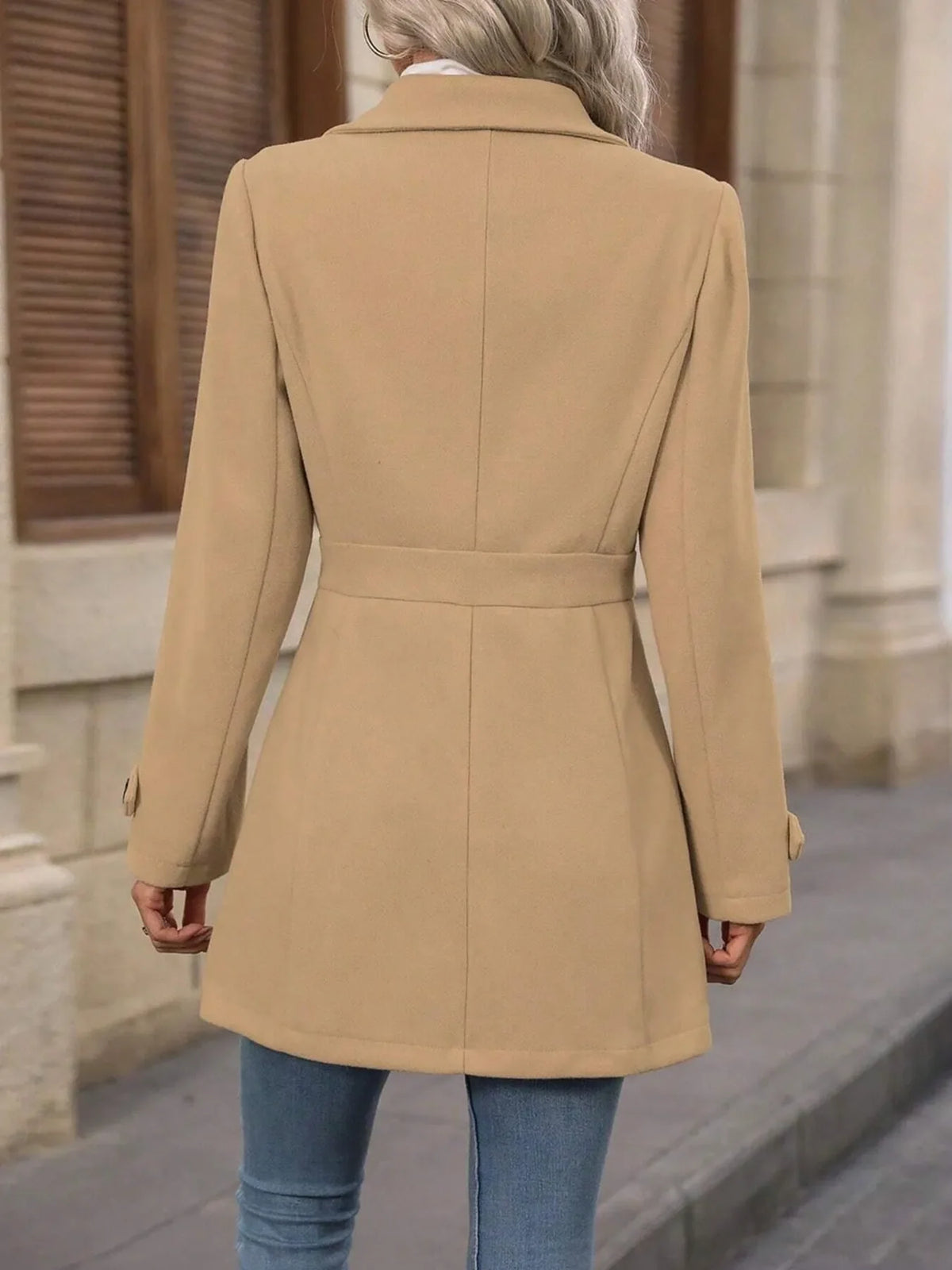 Women's Elegant Long Button-Up Coat