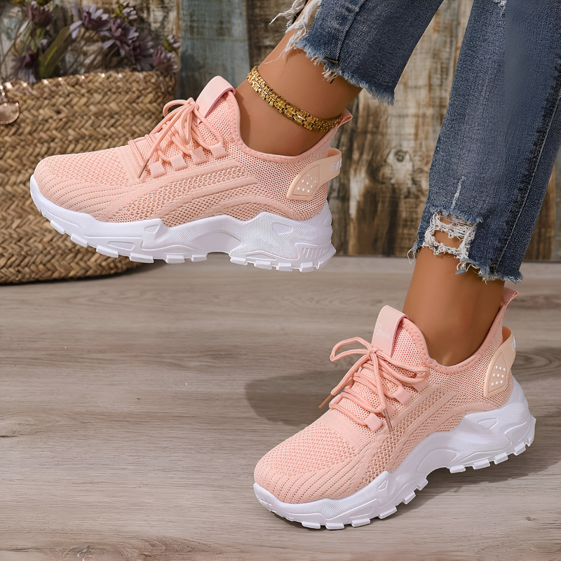 Women's Comfortable Orthopedic Athletic Sneakers - Orange