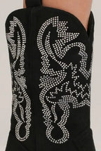 Women's Pointed-Toe Boots with Crystal Details