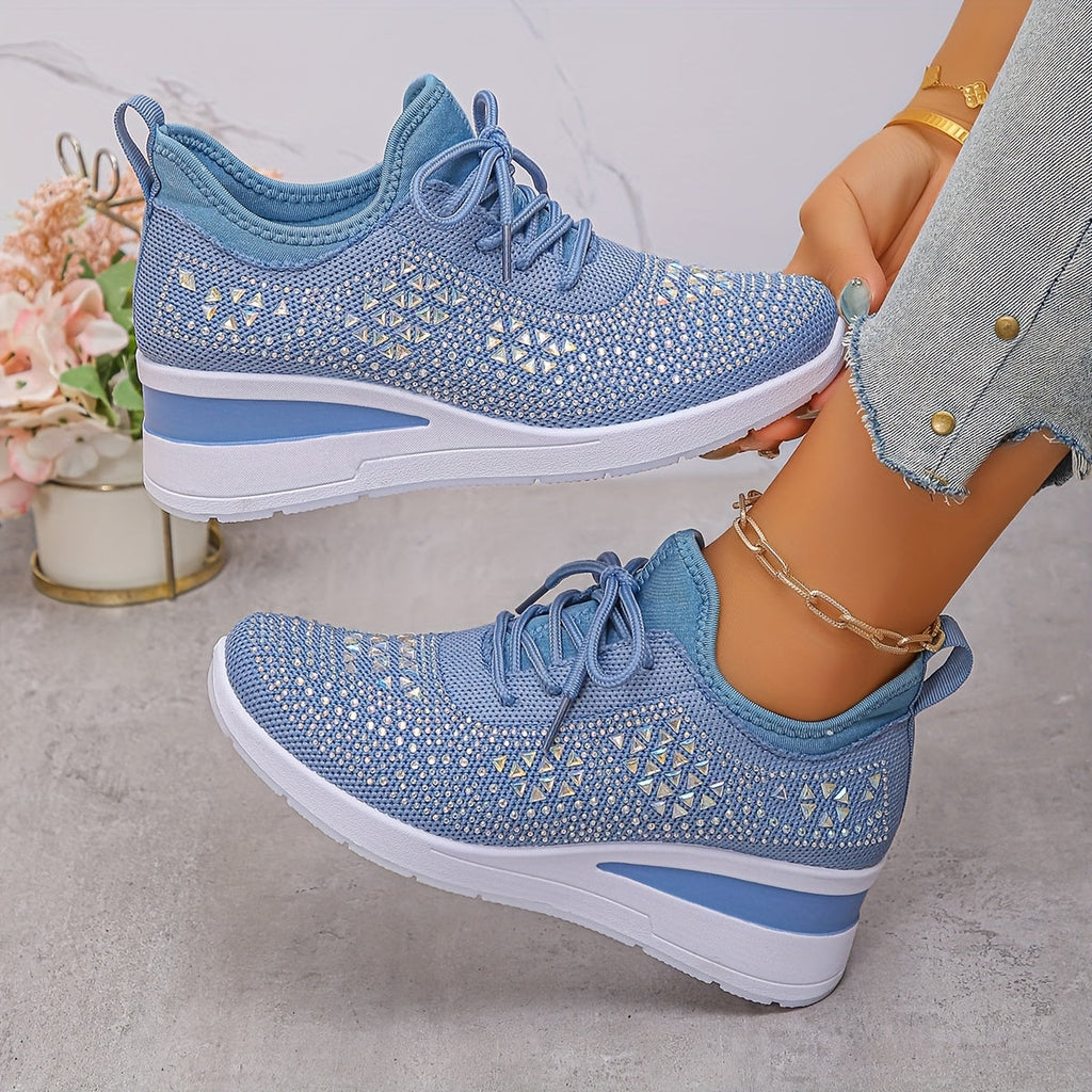 Women's Orthopedic Walking Sneakers Comfortable All-Day Wear - Blue