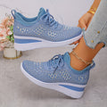 Women's Orthopedic Walking Sneakers Comfortable All-Day Wear - Blue