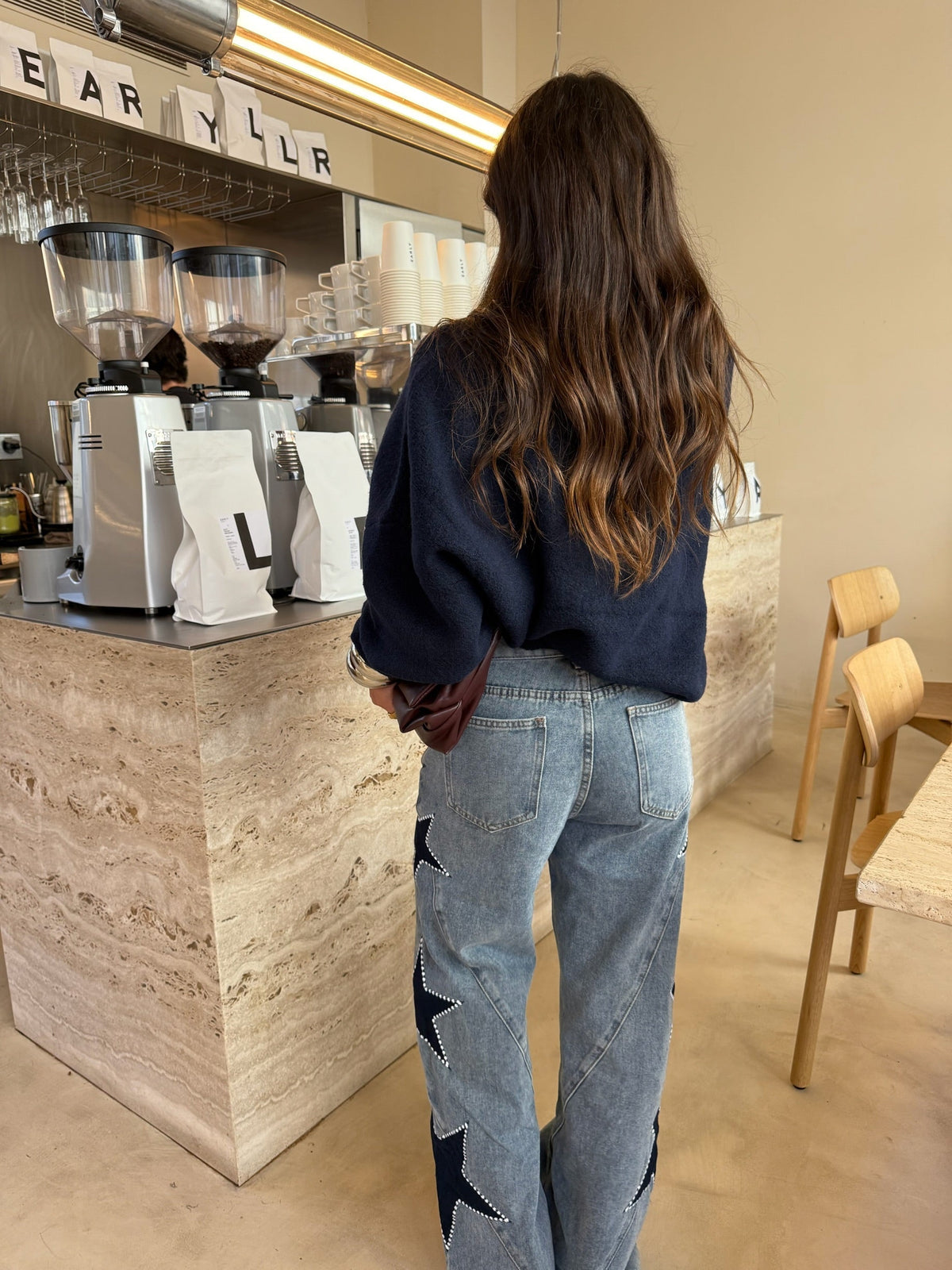 Women's Star Print Denim Jeans