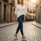 Women's Casual Platform Sneakers with Metal Eyelets