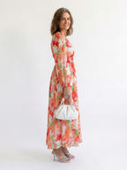 Women's Floral Long Sleeve Maxi Dress