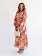 Women's Floral Long Sleeve Maxi Dress