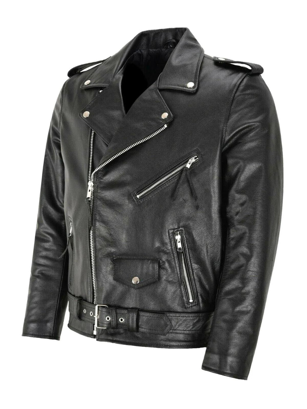 Women's Classic Leather Moto Jacket