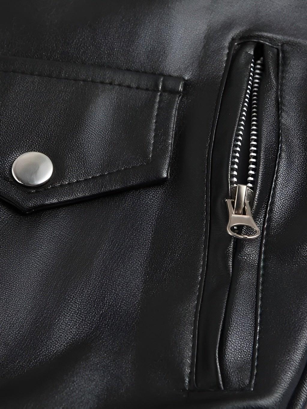 Women's Classic Leather Moto Jacket