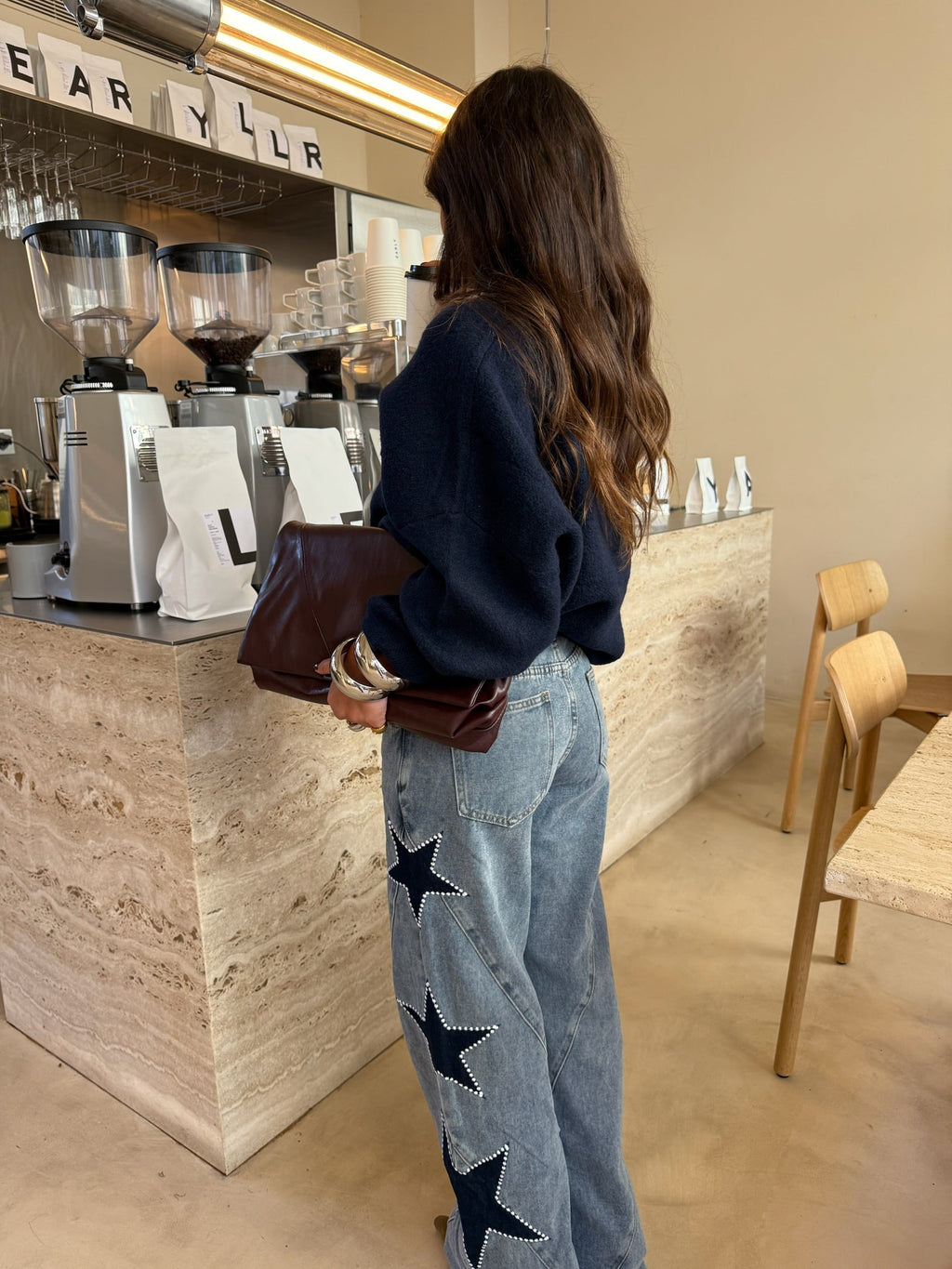 Women's Star Print Denim Jeans